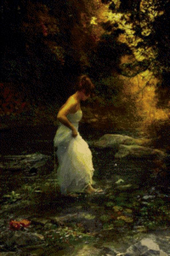 В брод - мистика фэнтези, девушка, лес - предпросмотр