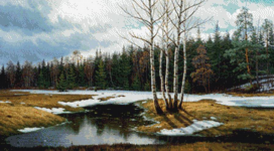 Весенний пейзаж - весна, пейзаж, зорюков а. в - предпросмотр