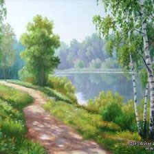 Схема вышивки «пейзаж»