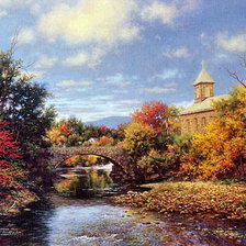 Схема вышивки «пейзаж»