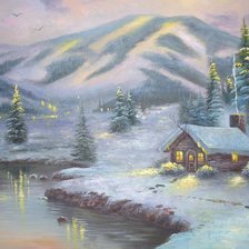 Схема вышивки «пейзаж»