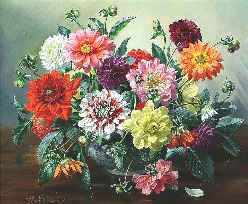 Осенний натюрморт - цветы, натюрморт - оригинал