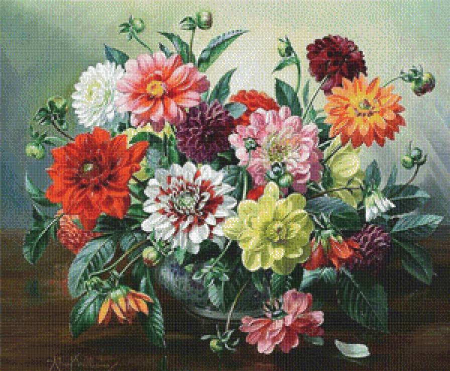 Осенний натюрморт - цветы, натюрморт - предпросмотр