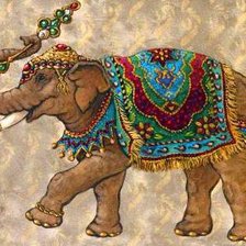Оригинал схемы вышивки «инди слон» (№655943)