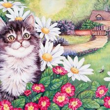 Схема вышивки «Котенок»