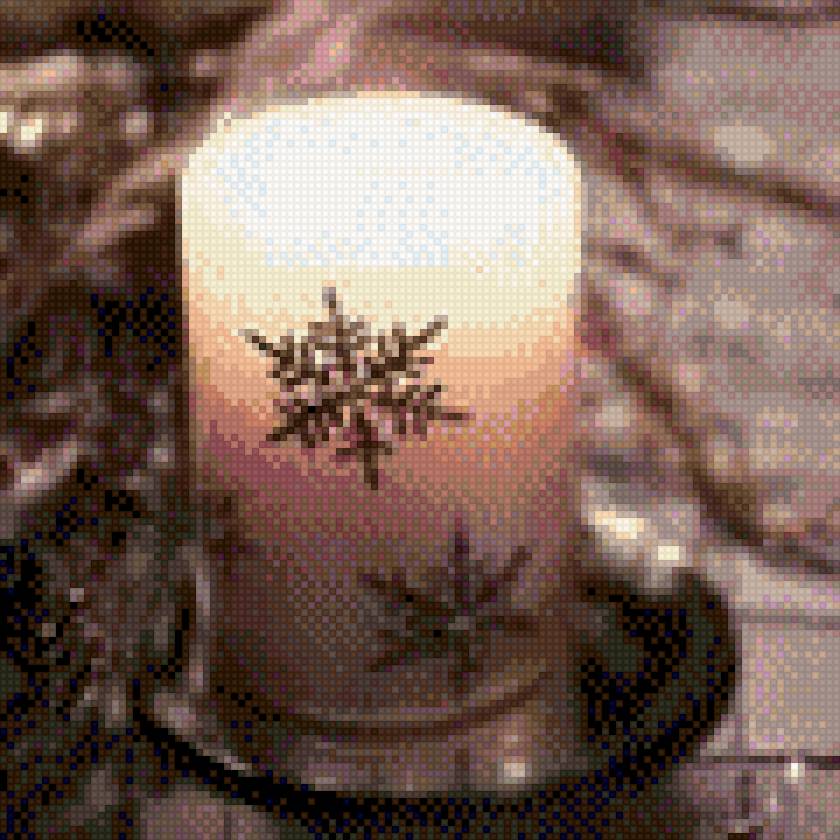 Новогодняя свеча - свеча, новогодняя - предпросмотр