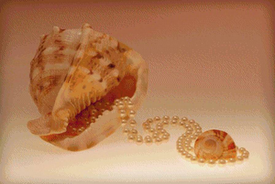 Ракушки - ракушки, жемчуг, для ванной комнаты - предпросмотр