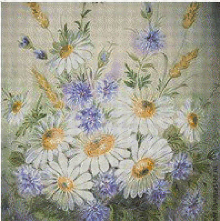 васильки и ромашки - предпросмотр
