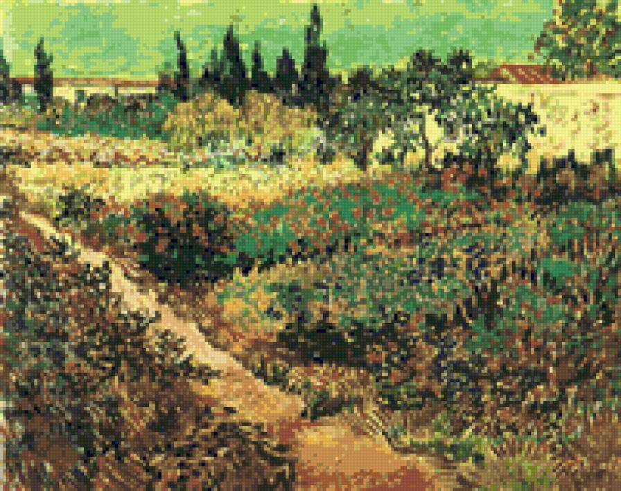 Сад с цветами (Ван Гог) - предпросмотр