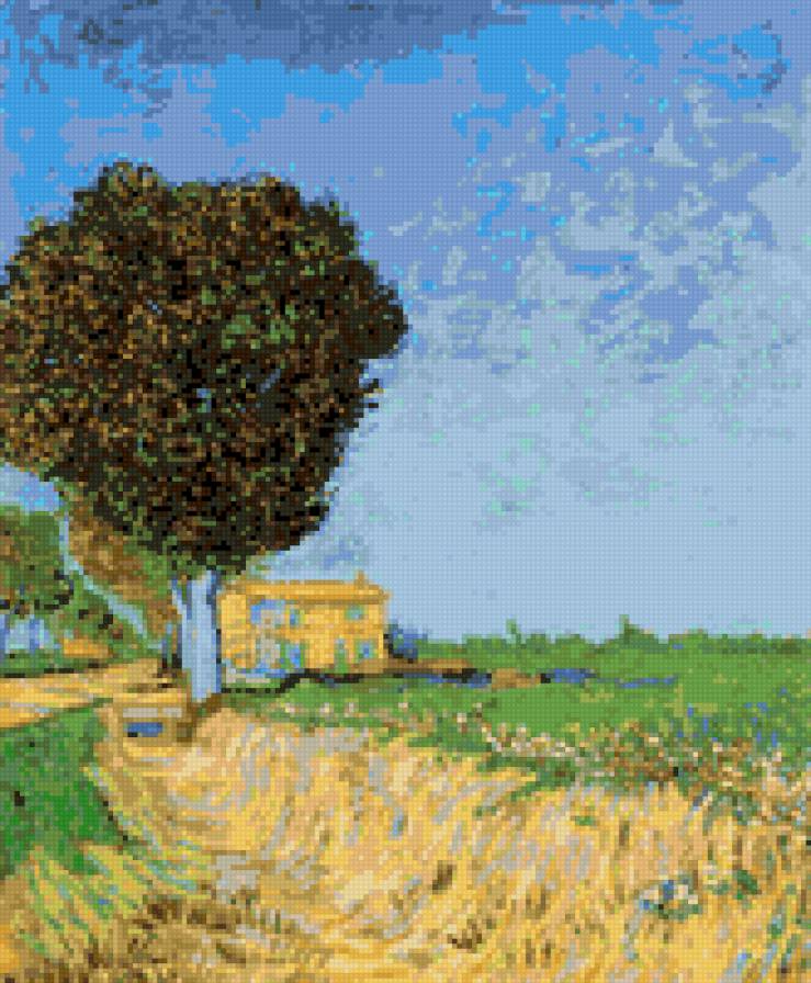 Узкая дорога возле Арле (Ван Гог) - предпросмотр