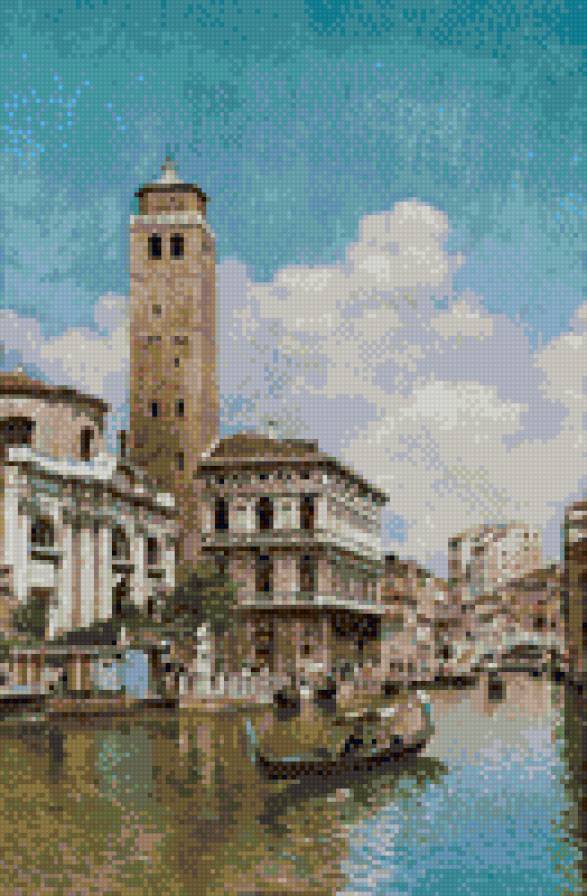 плавучая Венеция - гондола, канал, улица города, город, река - предпросмотр