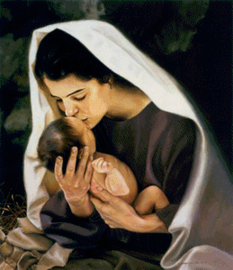 Мария и Иисус - религия, мария, иисус, картина - предпросмотр