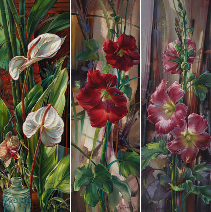 Цветочные панели - цветы - оригинал