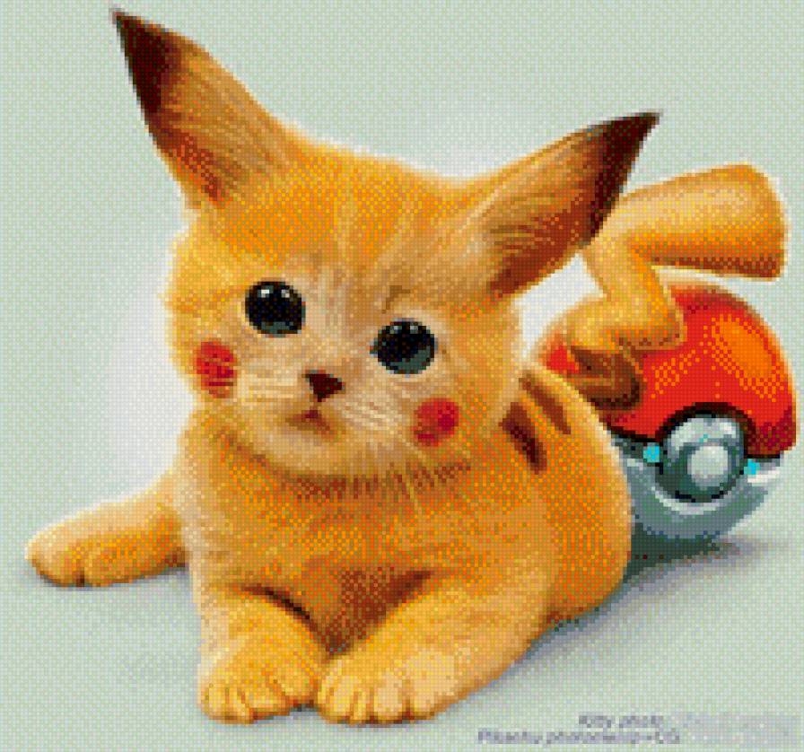 Котенок-Пикачу - косплей, покемон, аниме, пикачу - предпросмотр