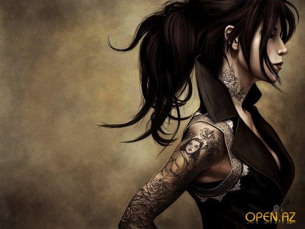 Девушка с тату - оригинал