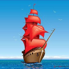 Схема вышивки «алые паруса»