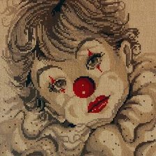 Оригинал схемы вышивки «грустный клоун» (№658316)