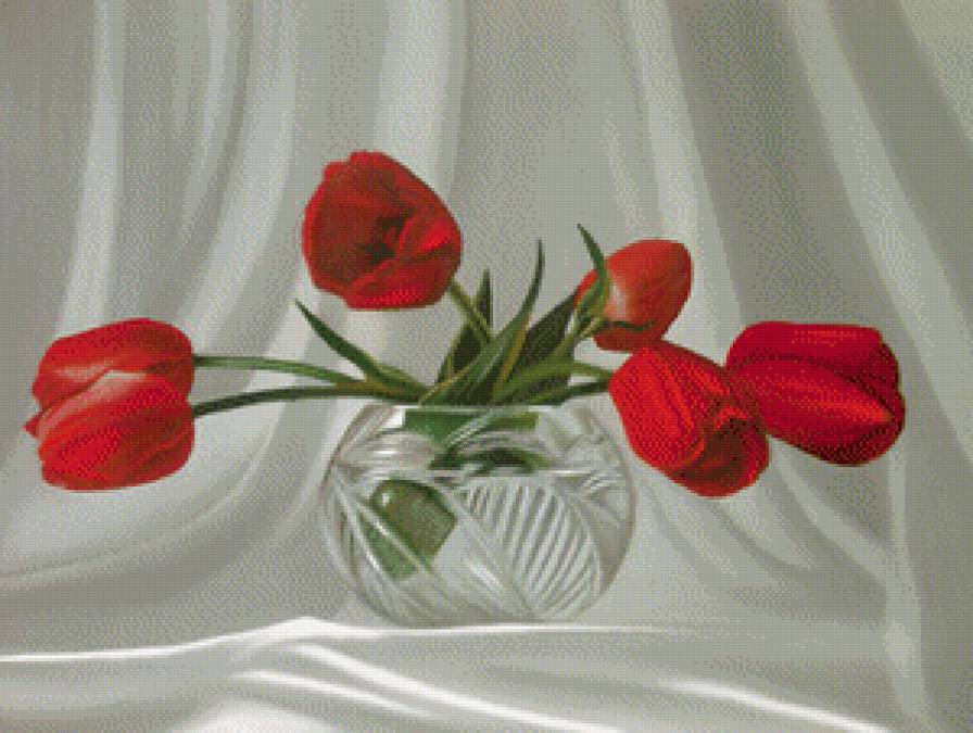 Тюльпаны - голландская живопись, тюльпаны, цветы - предпросмотр