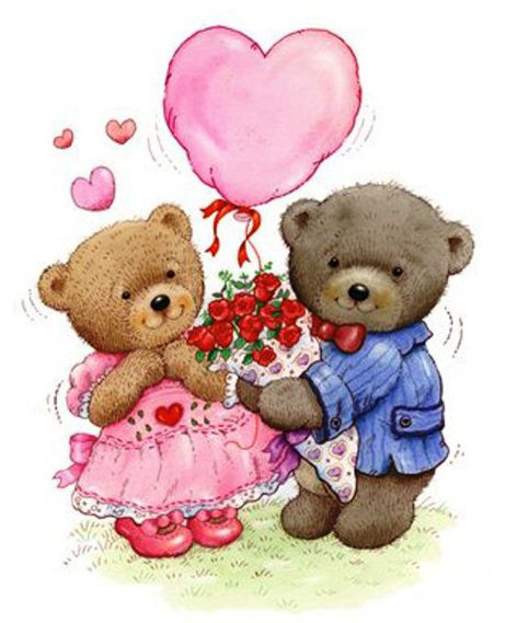 мишки - день влюбленных, любовь, валентина, мишка - оригинал