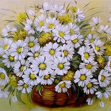 Схема вышивки «ромашки»