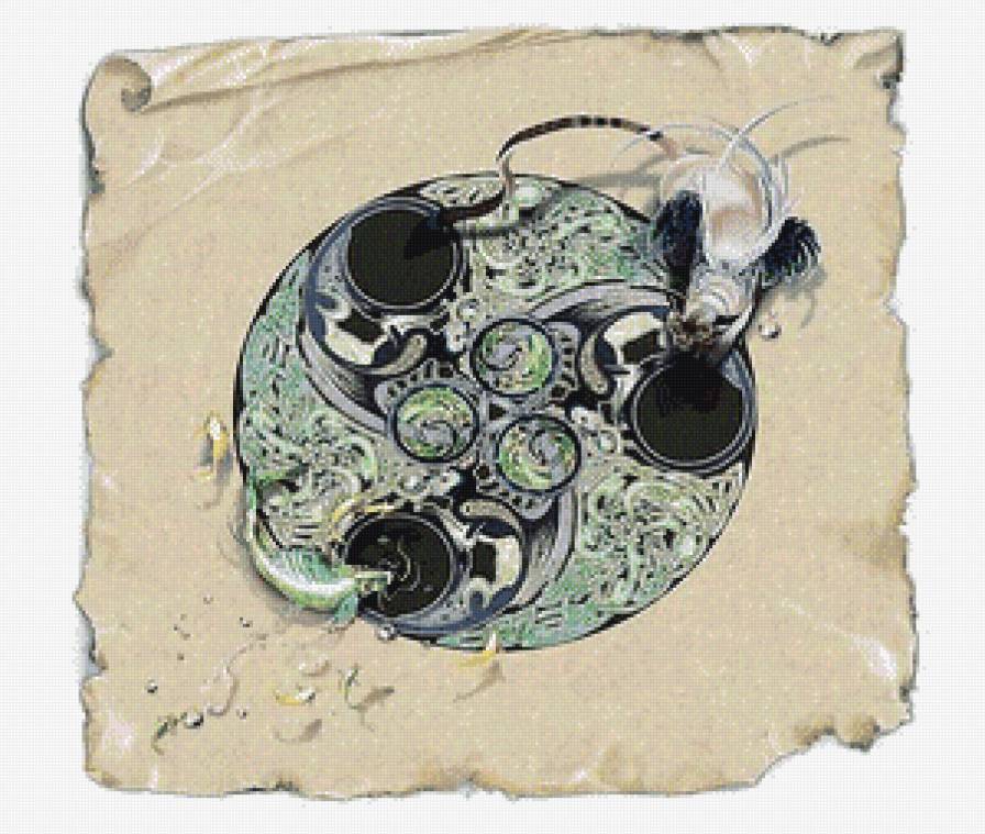 орнамент - орнамент, животные - предпросмотр