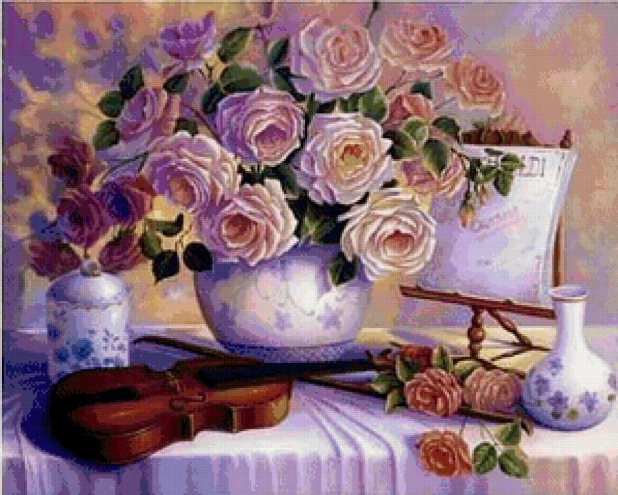 Натюрморт - натюрморт, цветы - предпросмотр