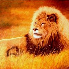Оригинал схемы вышивки «огненный лев» (№659568)