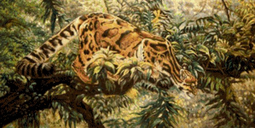 мастер маскировки - джунгли, оцелот, живопись, животные - предпросмотр