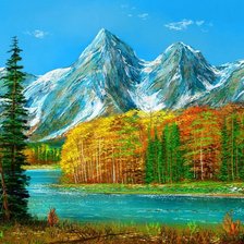 Схема вышивки «пейзаж»