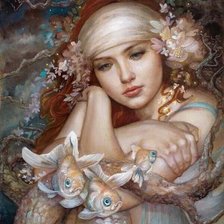 Схема вышивки «морская нимфа»