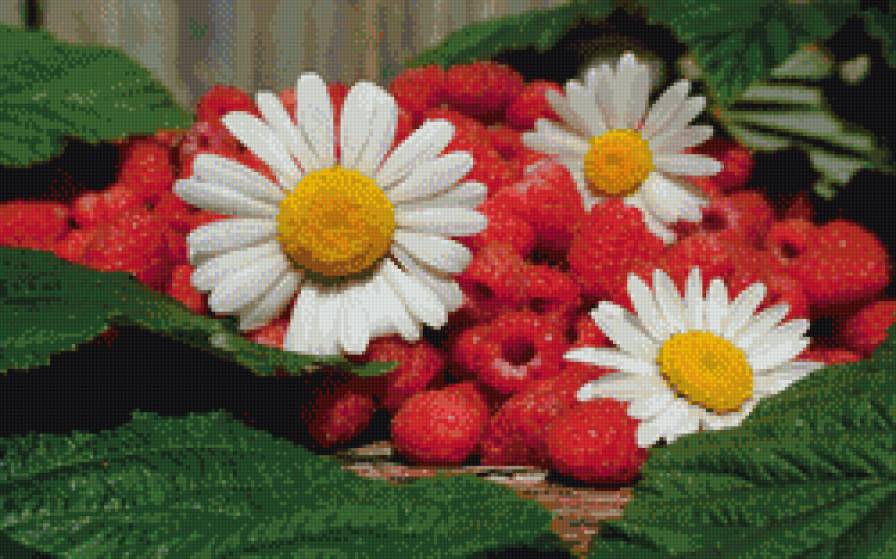 Малиновое лето - лето, натюрморт, малина - предпросмотр