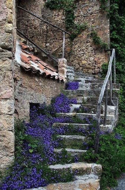 каменная лестница - лестница, пейзаж - оригинал