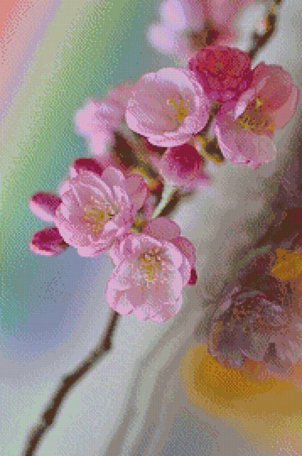 сакура - цветы, ветка, сакура, розовый - предпросмотр