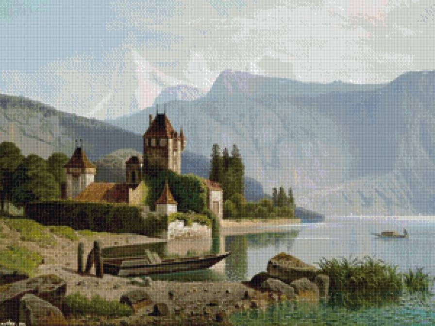 Пейзаж - пейзаж, горы, вода - предпросмотр