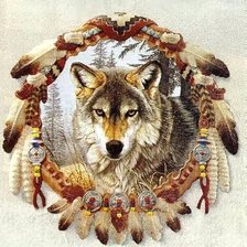 Оригинал схемы вышивки «волк» (№660771)
