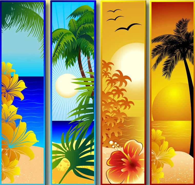 Утро, день, вечер, ночь - полиптих - оригинал