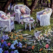 Схема вышивки «В саду»