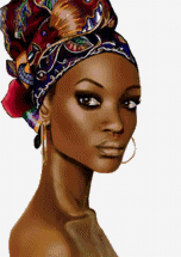 девушка - экзотика, африка, женщина, девушки, африканский мотив, портрет - предпросмотр