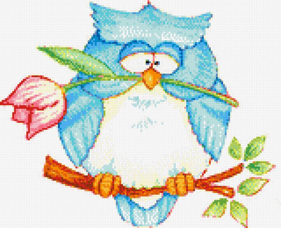 сова - детское, мультяшки, птицы, филин - предпросмотр