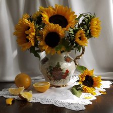 Схема вышивки «подсолнухи»