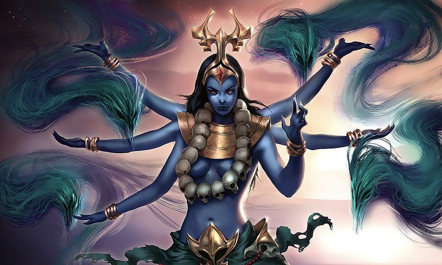 №661354 - украшение, череп, девушка, шива - оригинал