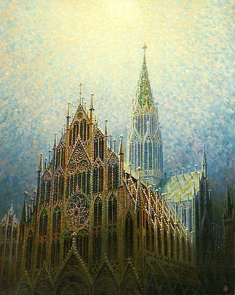 Музыка Баха - картина, храмы, музыка - оригинал