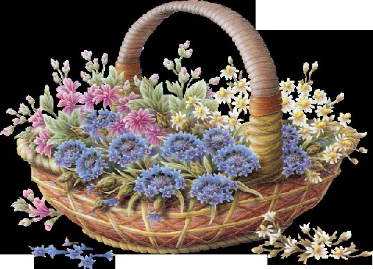 васильки в корзине - оригинал