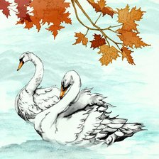 Схема вышивки «Лебеди»