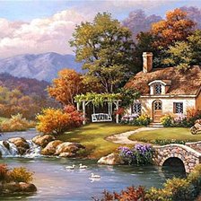 домик над рекой