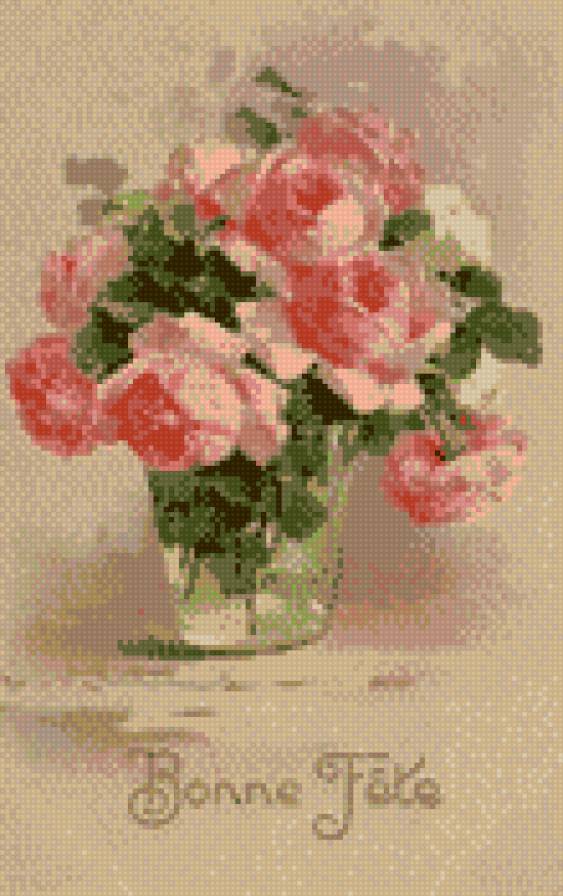 розы в стакане - предпросмотр