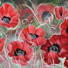 Схема вышивки «маковое поле»