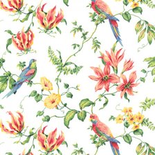 Схема вышивки «Подушка "Цветы и птицы"»