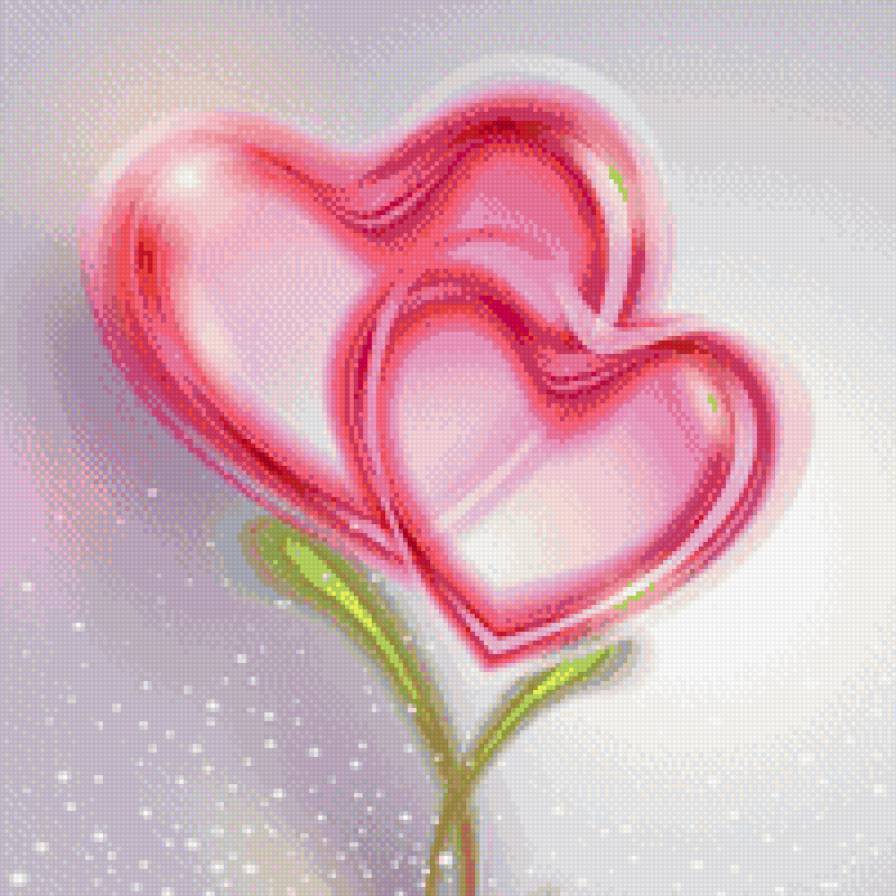 подушка "два сердца" - сердце, подушка, свадьба, подарок, любовь, спальня - предпросмотр