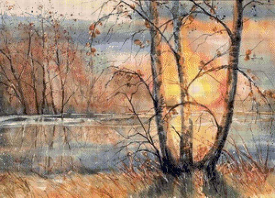 Весна - лес, река, вода, деревья - предпросмотр